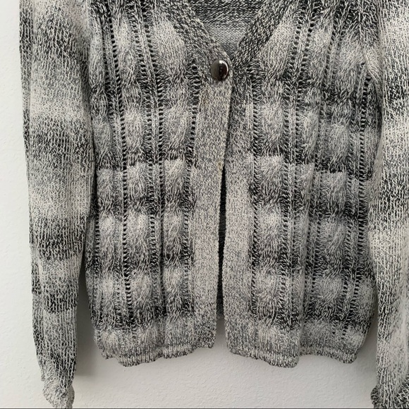 Christopher & Banks Open Front with One Button, Black and White, Size S - Picture 2 of 9